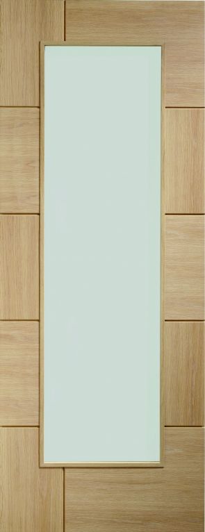 XL Ravenna Oak Internal Door with Clear Glass 